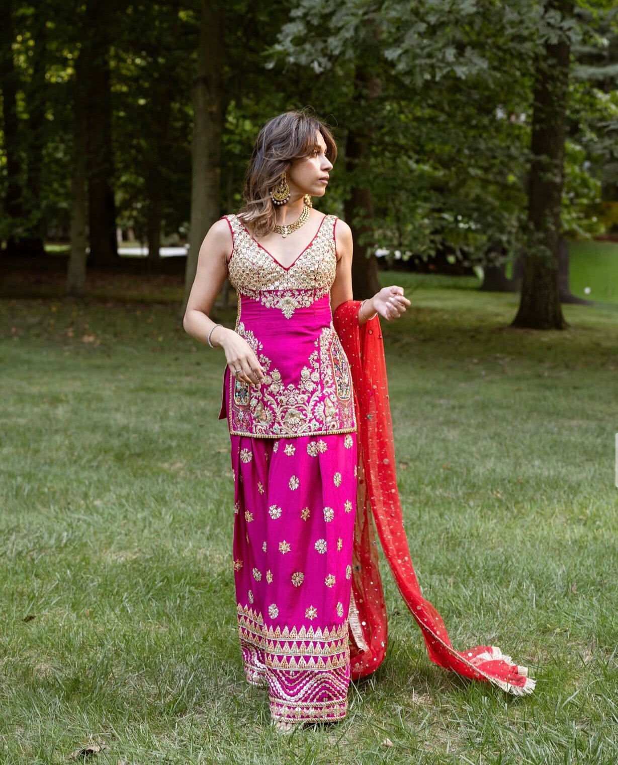 Handcrafted Luxury Bridal Set – 4-Piece Couture Ensemble alternate view