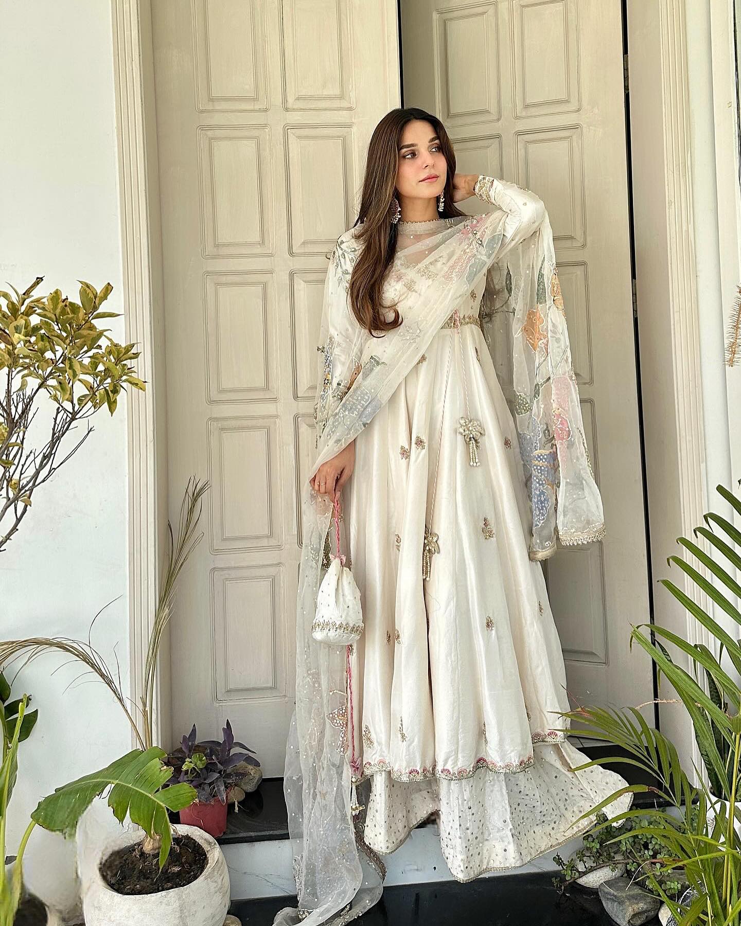 Dreamy Nikah Peshwas with Hand-Painted Dupatta