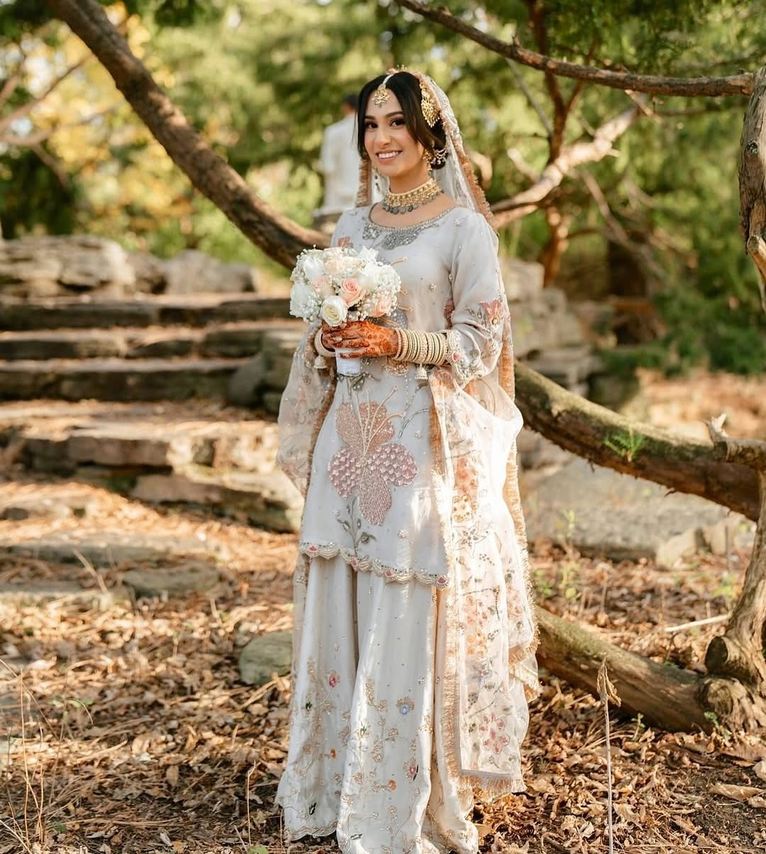 HARLEEN - Hand painted and Embellished Nikah Sharara