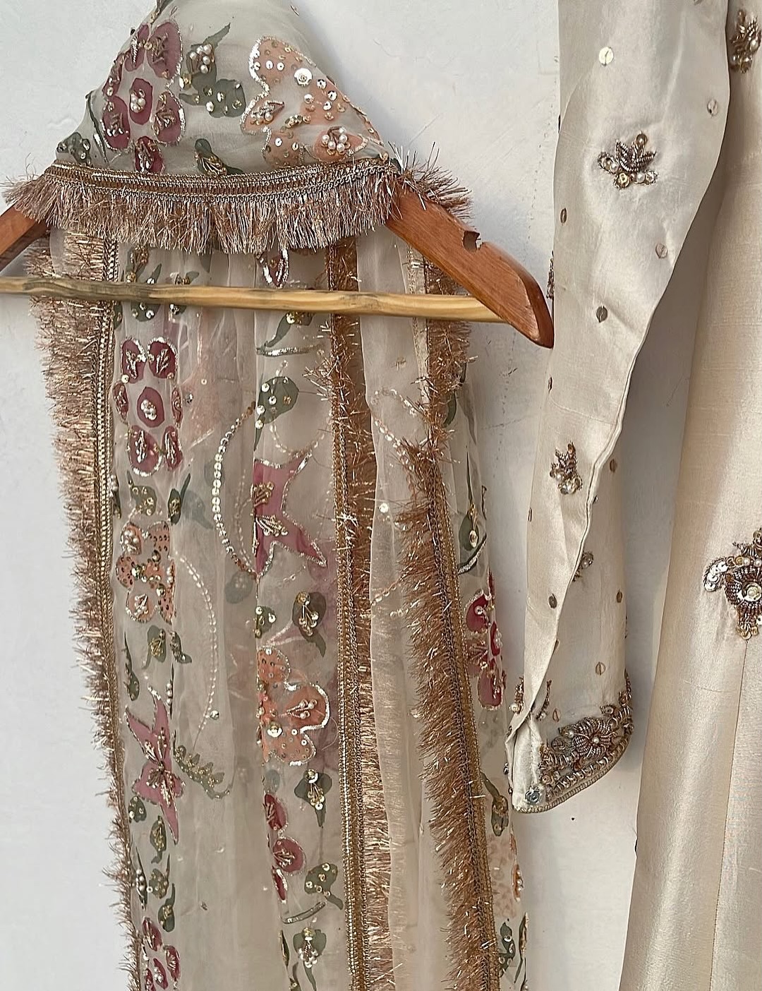 Dreamy Hand-Painted Peshwas with Artistic Dupatta alternate view